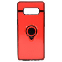 Galaxy Note 8 360 Neon Rotating Ring Stand Hybrid Case with Metal Plate (Red)
